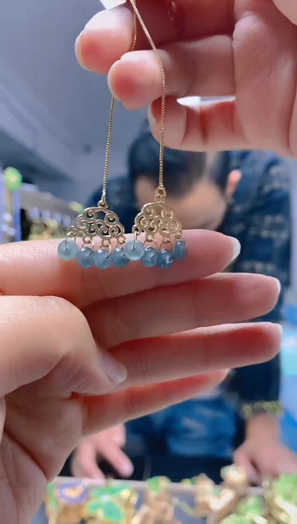 【闪购商品】翡翠耳饰合金0178翡翠耳线