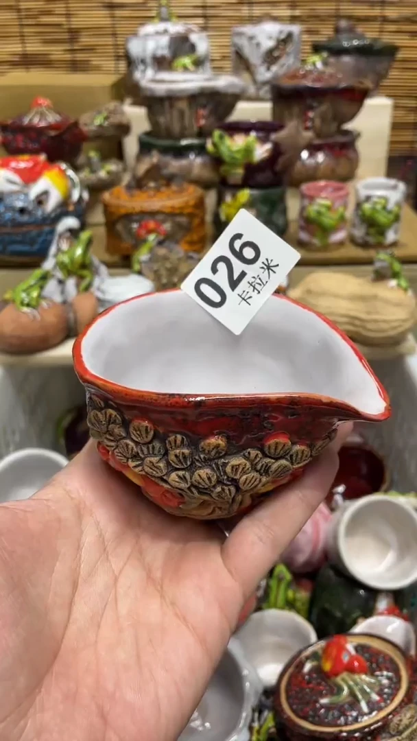 一***间026精美粗陶手工柴烧