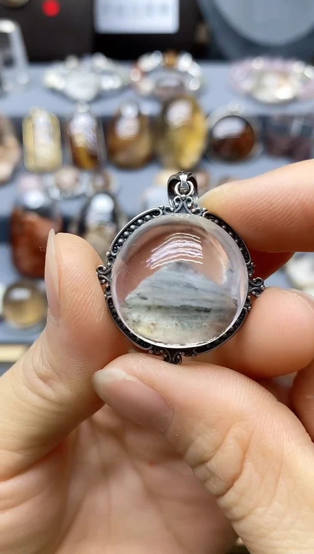 银S925镶嵌颈饰水晶水晶水晶