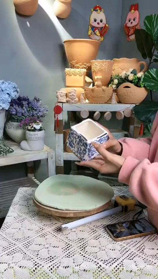 【闪购商品】红陶青花2236两个装【瑕疵】