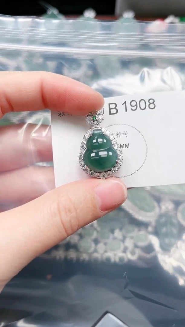 【闪购商品】翡翠颈饰未镶嵌赠皮绳1908