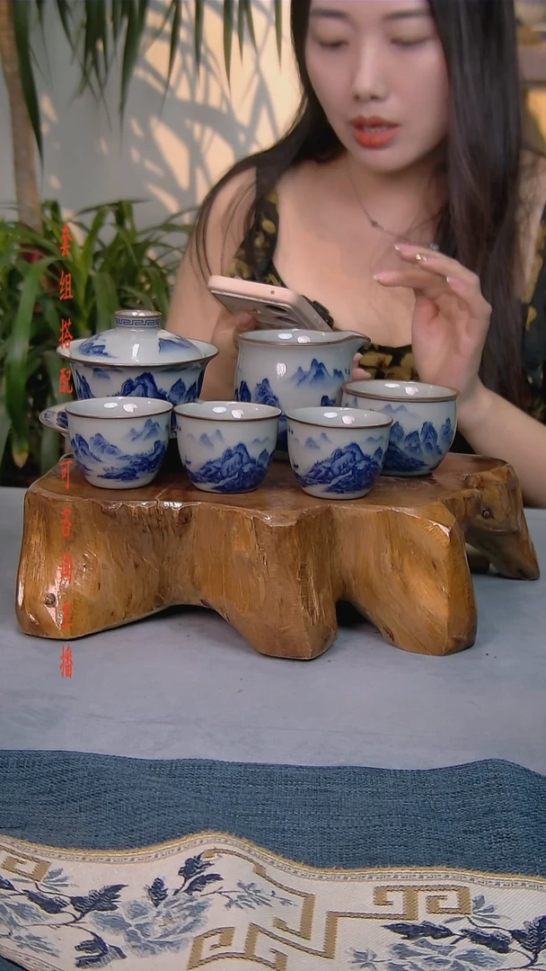 简装家用款6件套 老陶泥开片纹陶瓷茶具