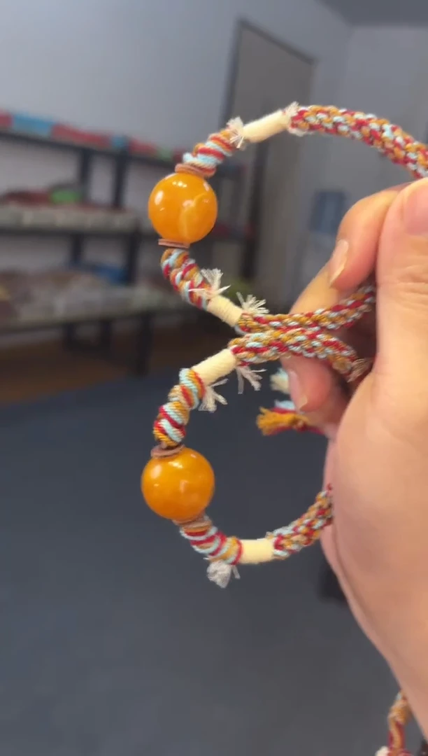 手链蜜蜡未镶嵌19蜜蜡盐蛋黄手编绳多样性发其一