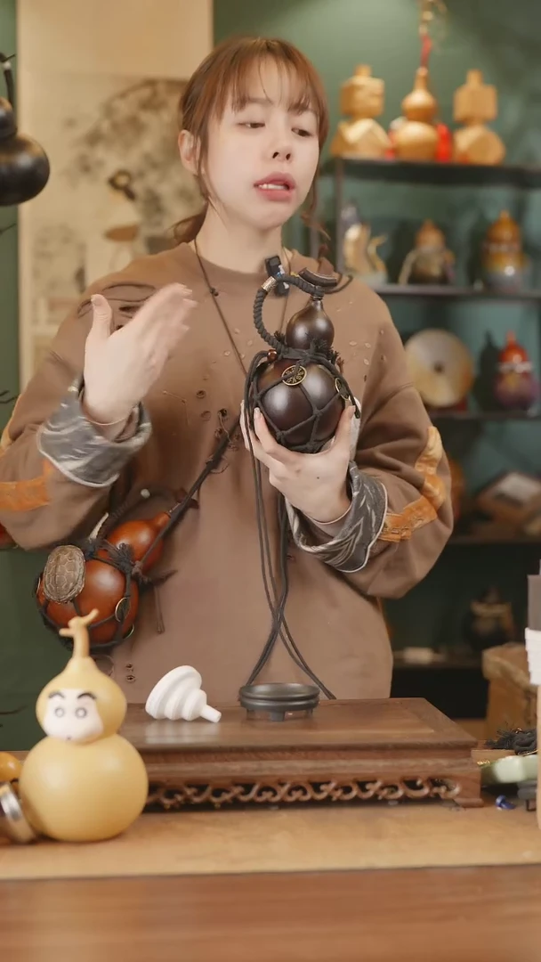 【闪购商品】322号精品天然大漆工艺防渗内胆酒葫芦~