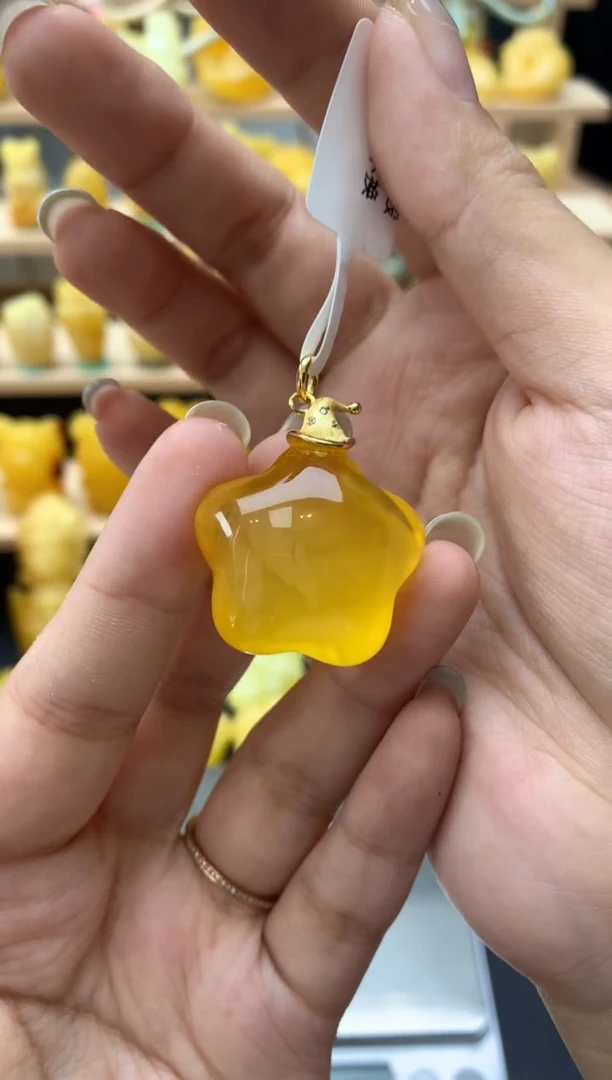 琥珀银S925镶嵌珠宝奇石130琥珀蜜蜡微瑕