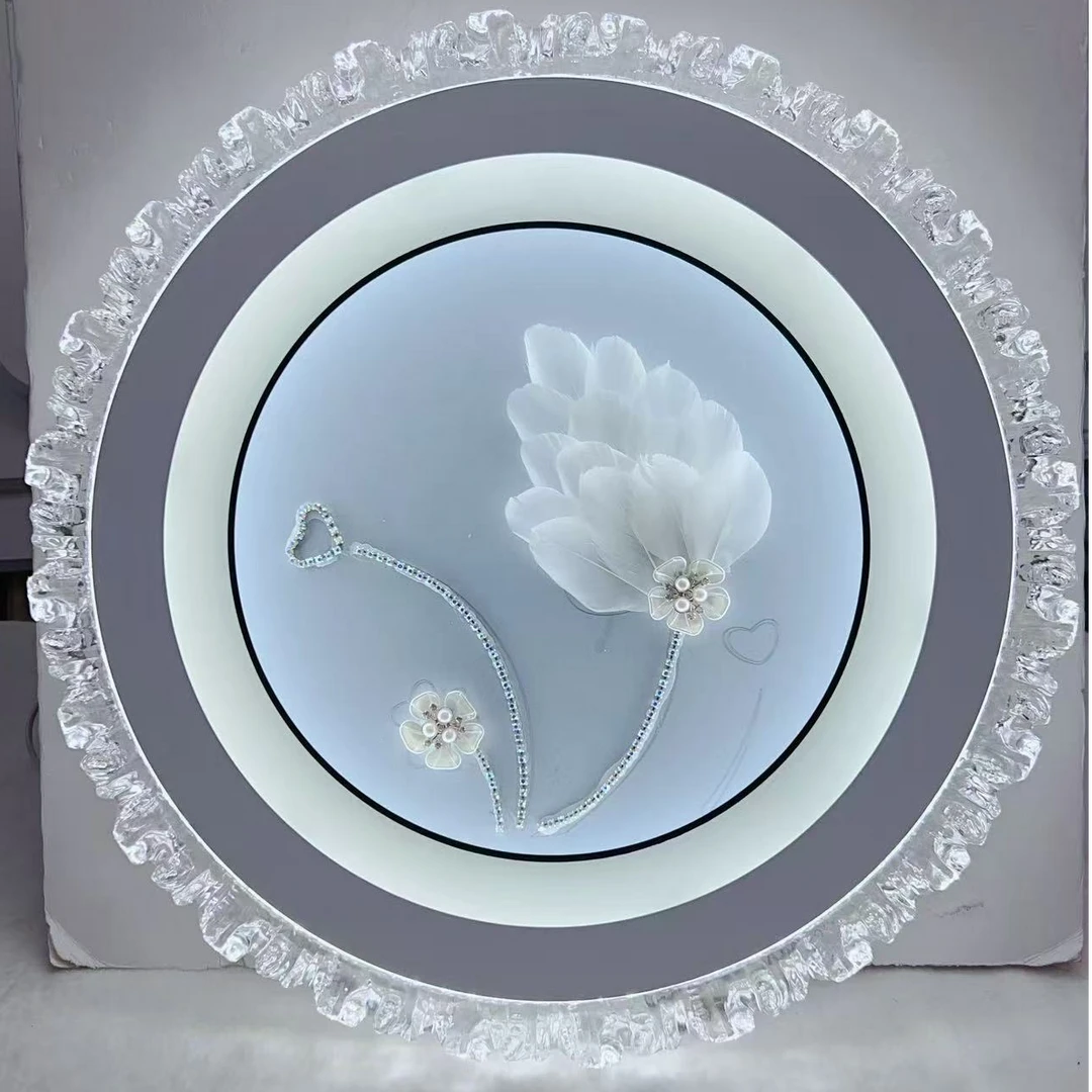 led吸顶灯现代简约高亮主卧室吸顶灯圆形温馨餐厅灯家用房间灯