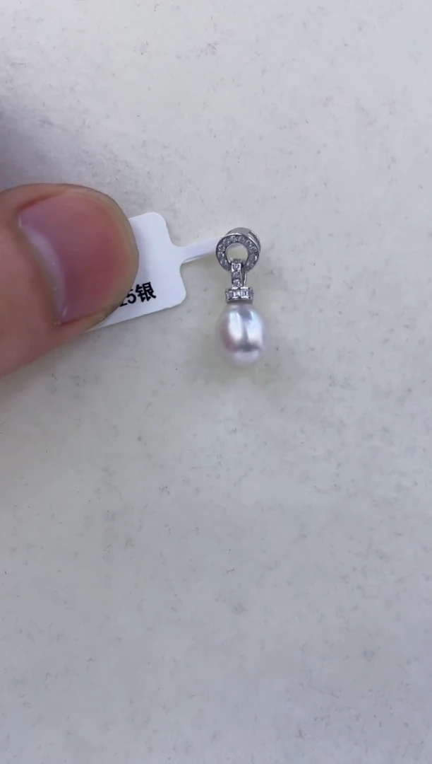 颈饰银S925镶嵌海水珍珠