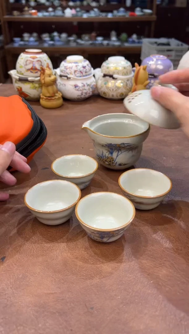 真的很便宜会开片的旅行茶具