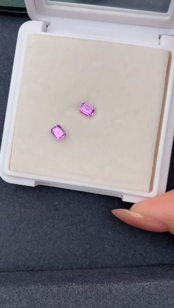 裸石彩色蓝宝石0.75ct紫蓝宝 FH 定制