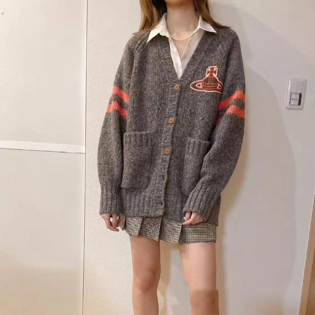 I MAKE U CRY then i runaway 25新款毛毛开衫土星毛衣宽松女款