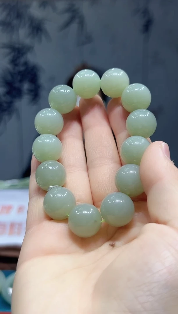 未镶嵌手串和田玉新疆和田玉且末料卡16手串