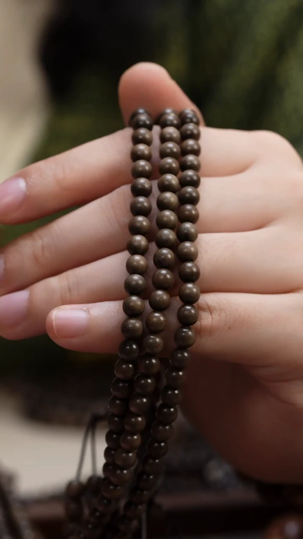 檀香木手串/手链阴沉老山檀香0.6圆珠多圈108颗