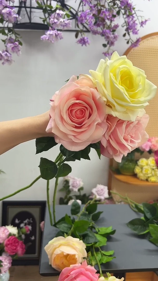 2枝粉色1枝奶黄海洋之歌（瑕疵不售后）