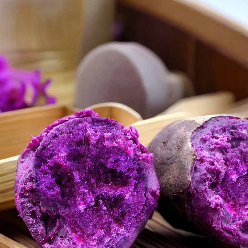 紫薯新鲜紫罗兰紫薯番薯蒸烤红薯净重3斤5斤装