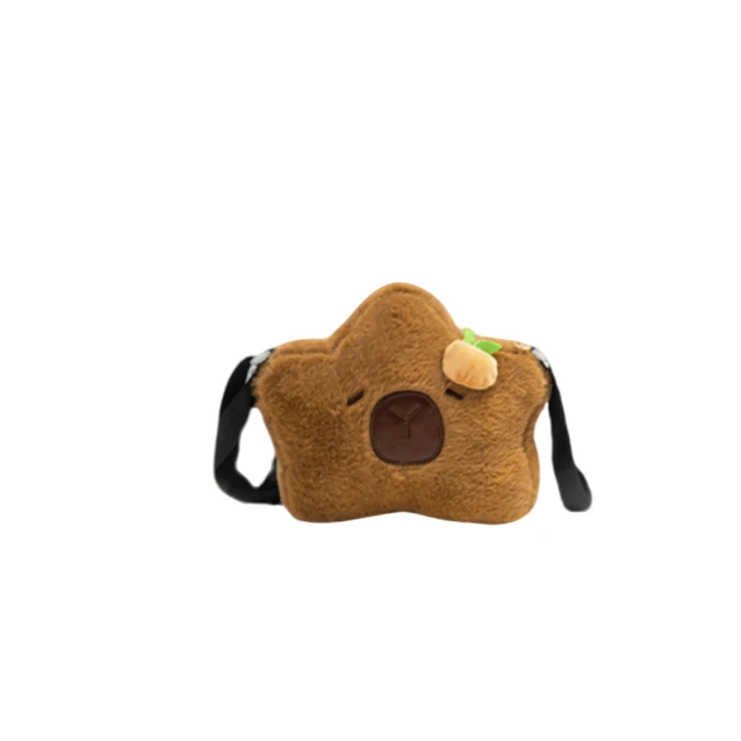 水豚毛绒包包可爱卡皮巴拉玩偶斜挎包软妹逛街单肩包