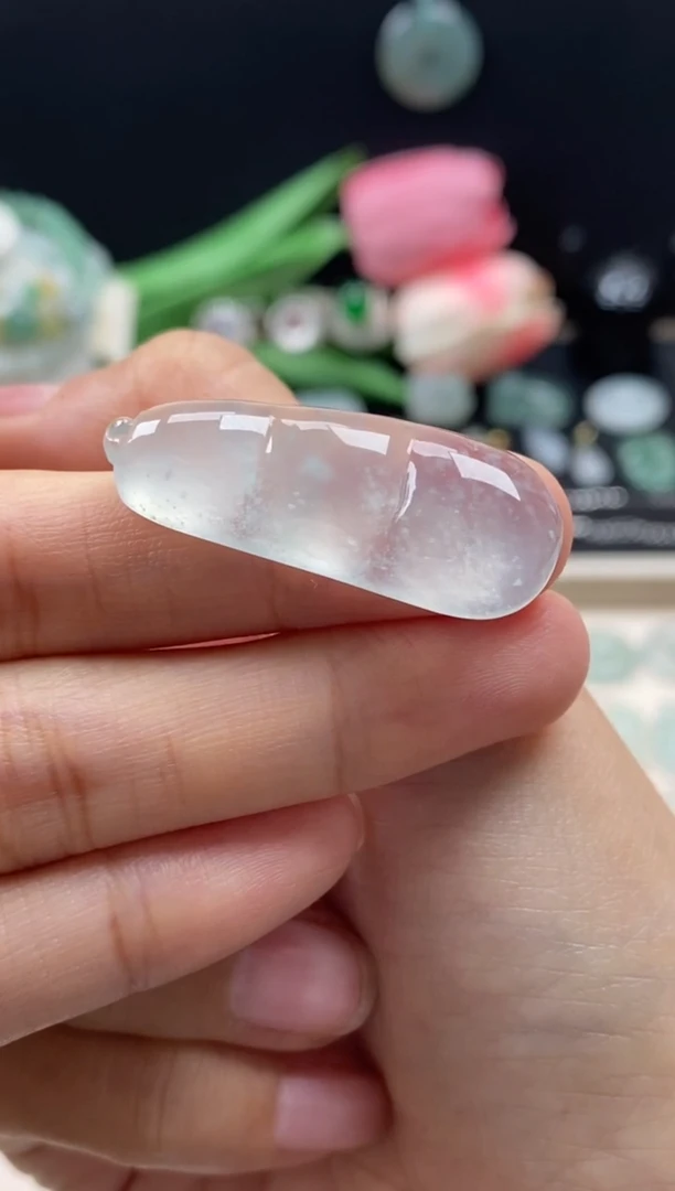 【闪购商品】翡翠颈饰未镶嵌翡翠雪花棉福豆