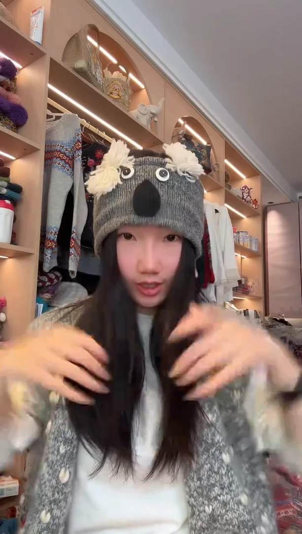 羊毛细线考拉发带