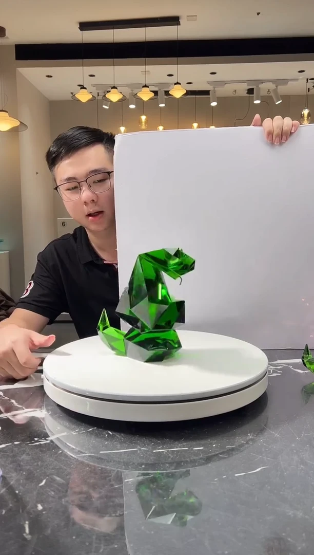 摆件巴比特美学-大号祖母绿钻蛇纳福