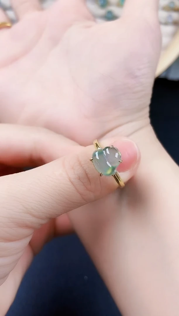 翡翠银S925镶嵌戒指64646