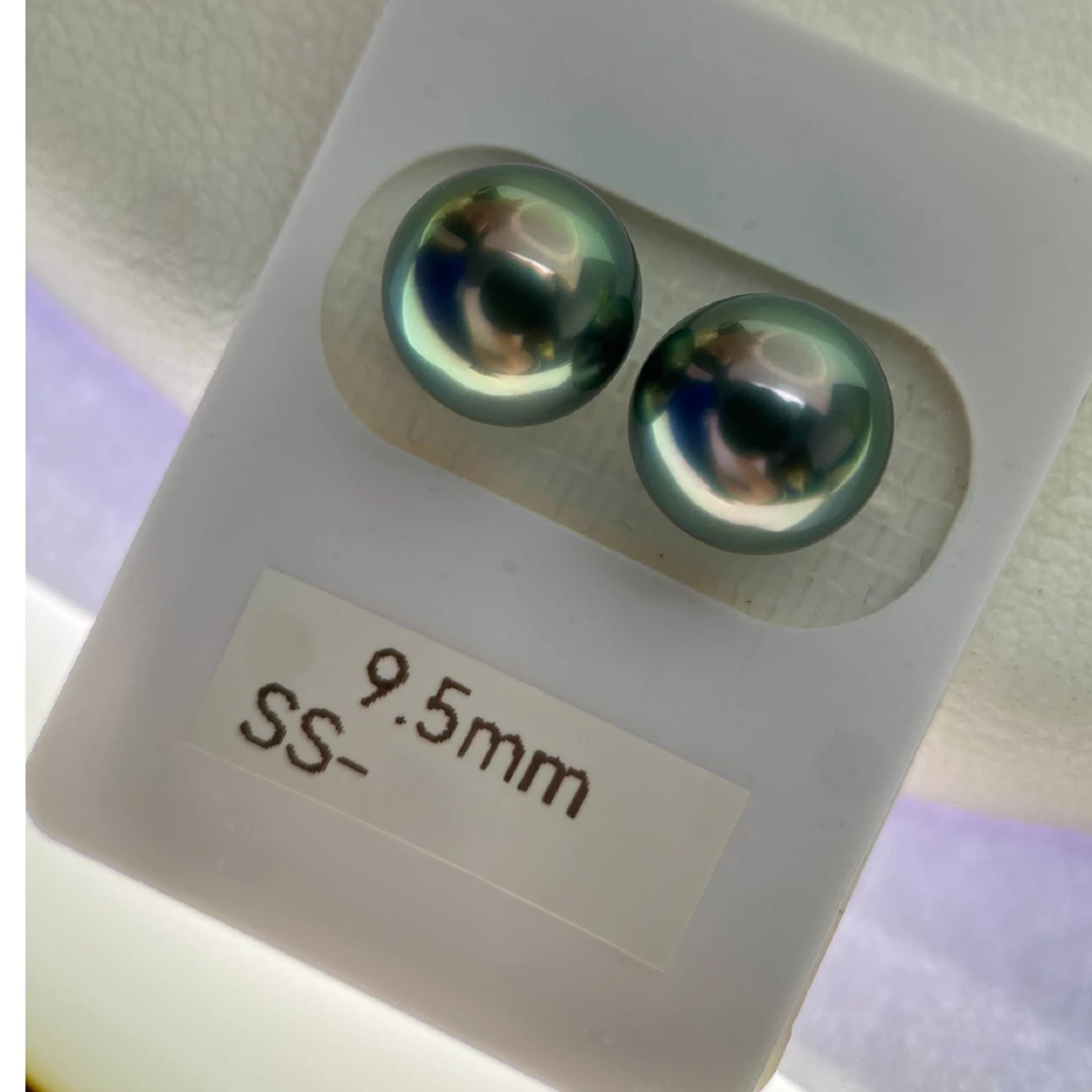 天然海水珍珠  大溪地拉贡对珠+SS级真科研证书（多样性发一）