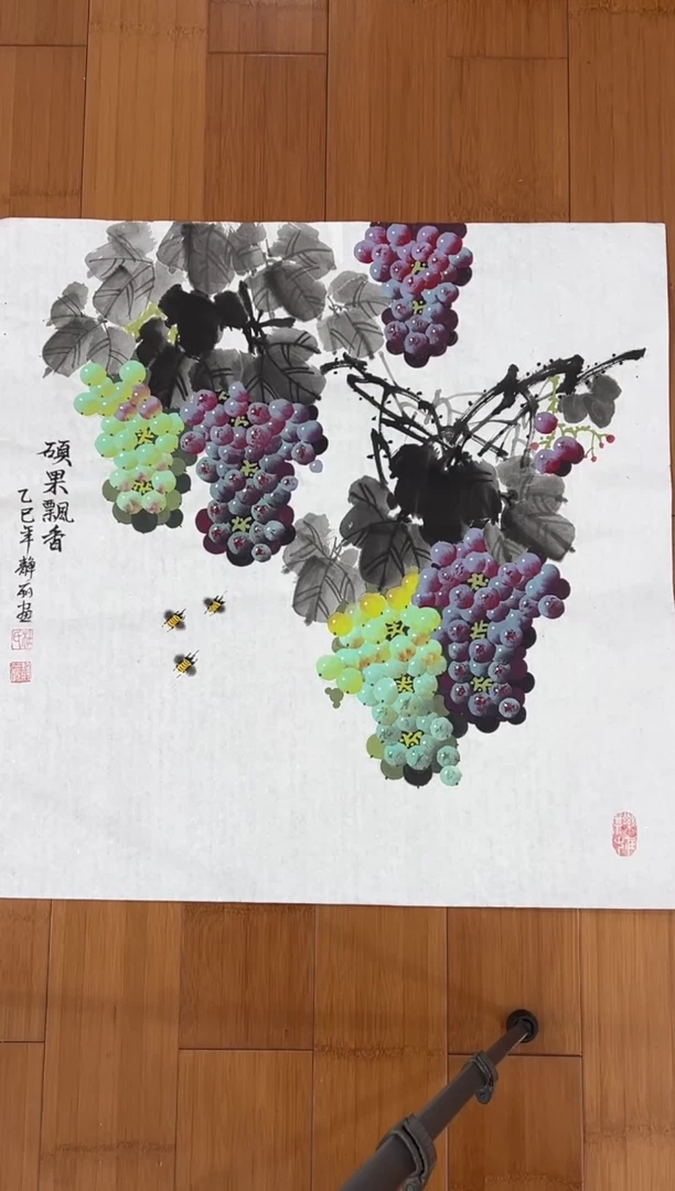 国画杜静丽老师纯手工手绘68*68