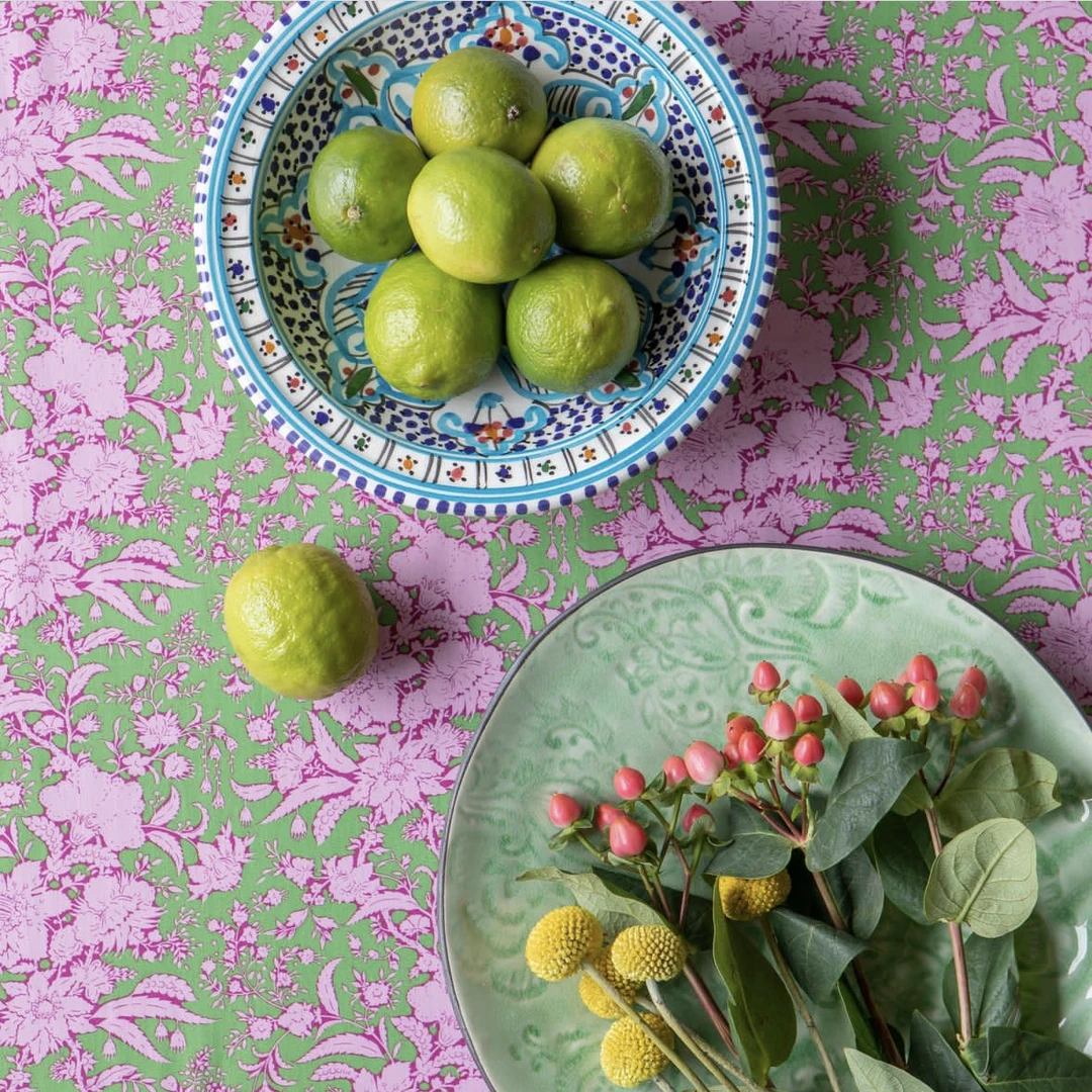 【国内现货】Tlida 暗底花朵平纹棉面料手工diy服装包袋布料半米