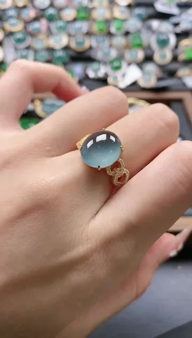 【闪购商品】翡翠戒指银S925镶嵌51511