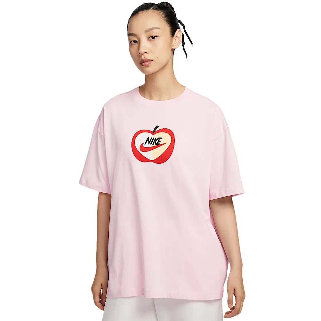 NIKE/耐克官方新款女子时尚百搭休闲运动印花圆领短袖-IB5577-663