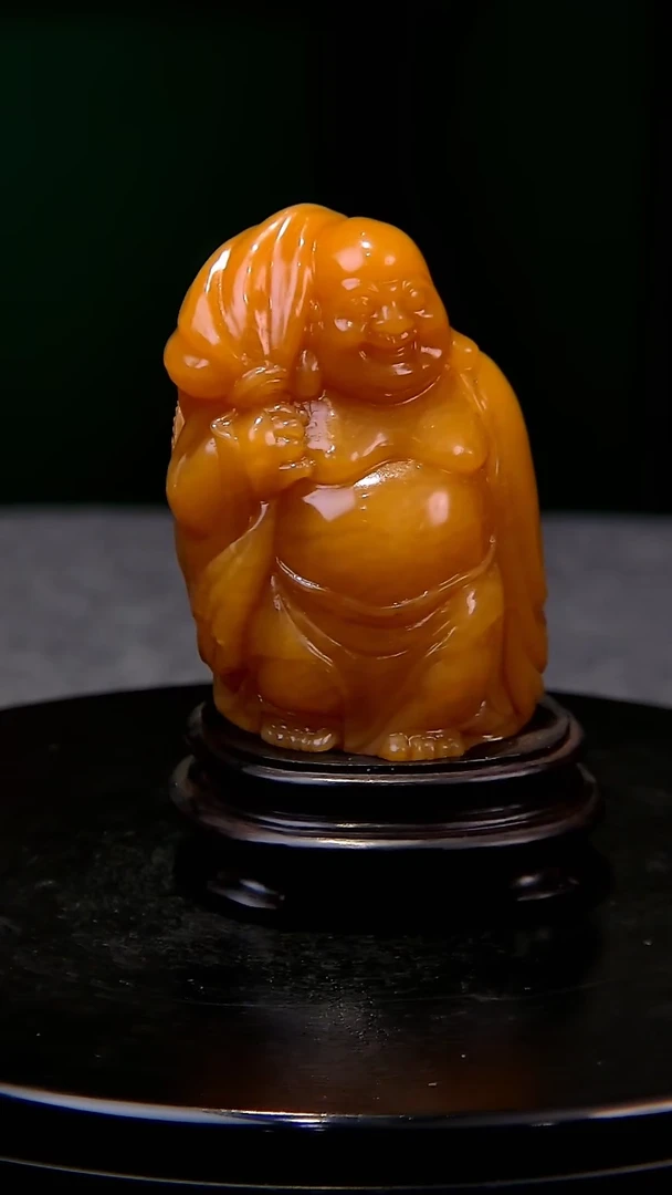 【闪购商品】田黄石麦芽糖弥勒佛摆件