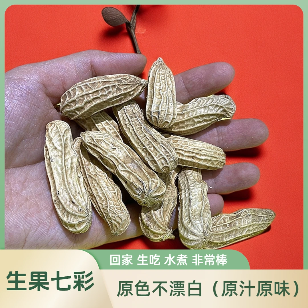 【次日达】（生果）七彩花生 生花生不是熟的顺丰包邮送货到家