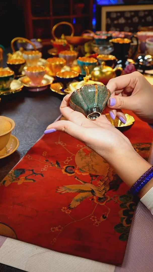 茶杯紫砂锁*【宜景窑系列】青釉杯子