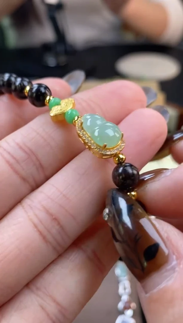 颈饰银S925镶嵌翡翠16471