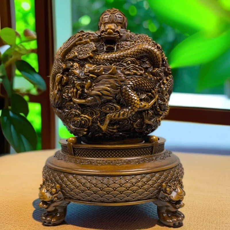 【龙凤鼎】转运珠新款收银台酒柜办公台居家装饰摆件中式