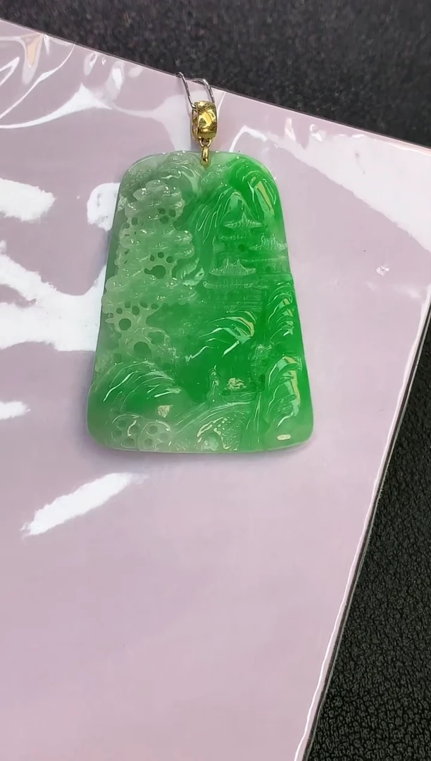 18K金镶嵌翡翠耳饰赠礼盒证书 珍珍