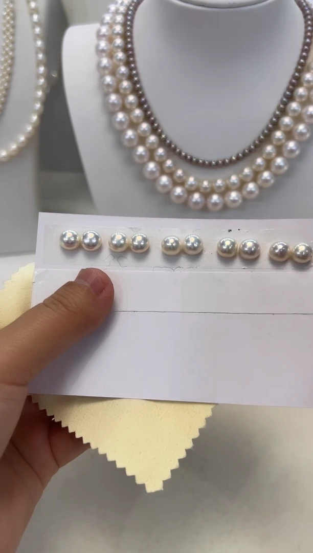 【闪购商品】淡水珍珠耳饰银S925镶嵌白素钉多样性发一件