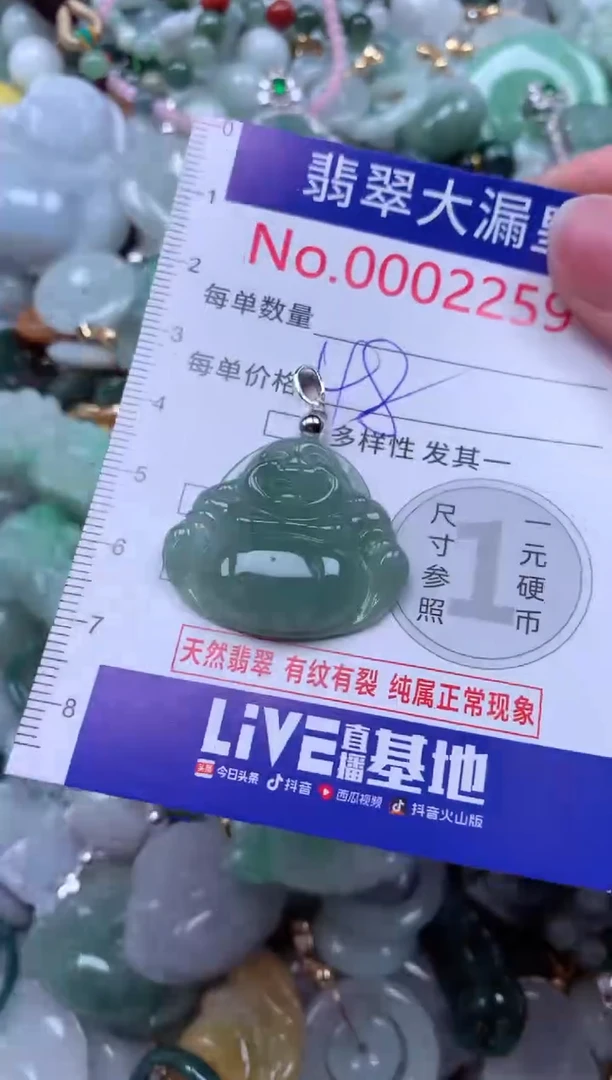 翡翠未镶嵌吊坠(不含链)2259