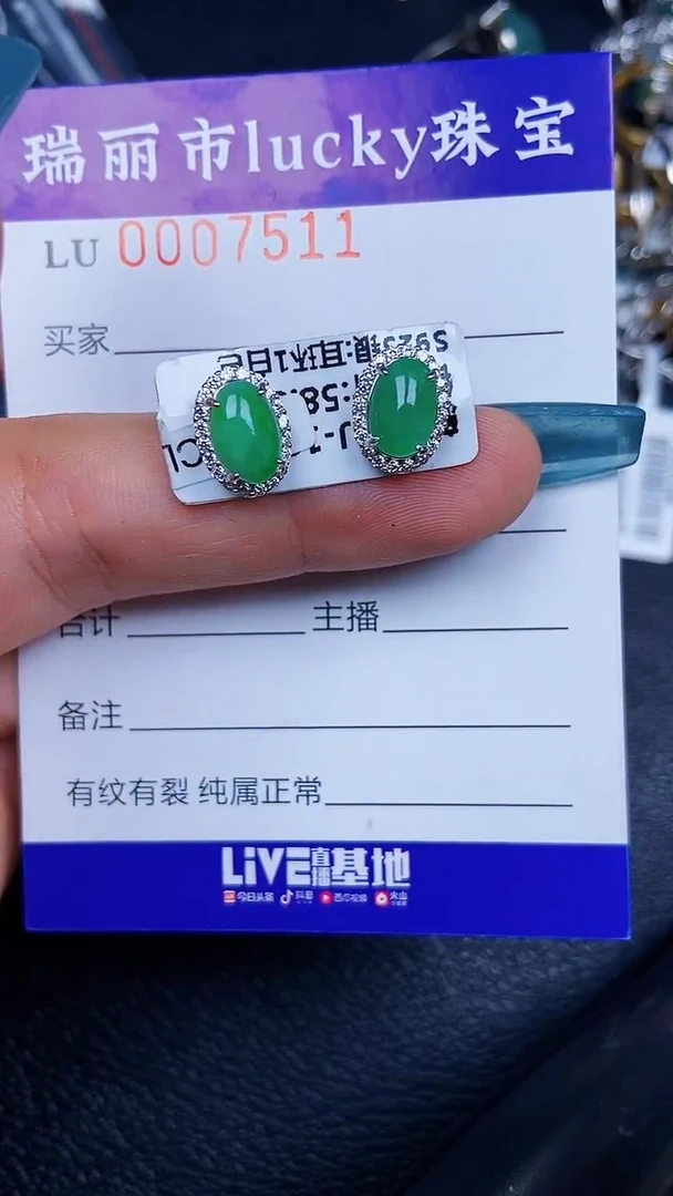 颈饰银S925镶嵌翡翠7511