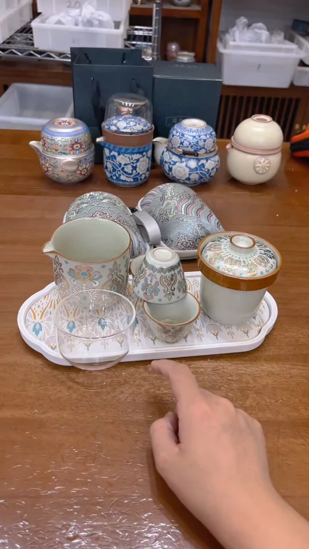 （送茶盘 升级刺绣包）陶瓷茶具通用链接@@@@@