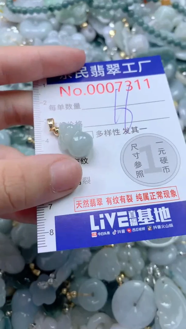翡翠未镶嵌颈饰7311