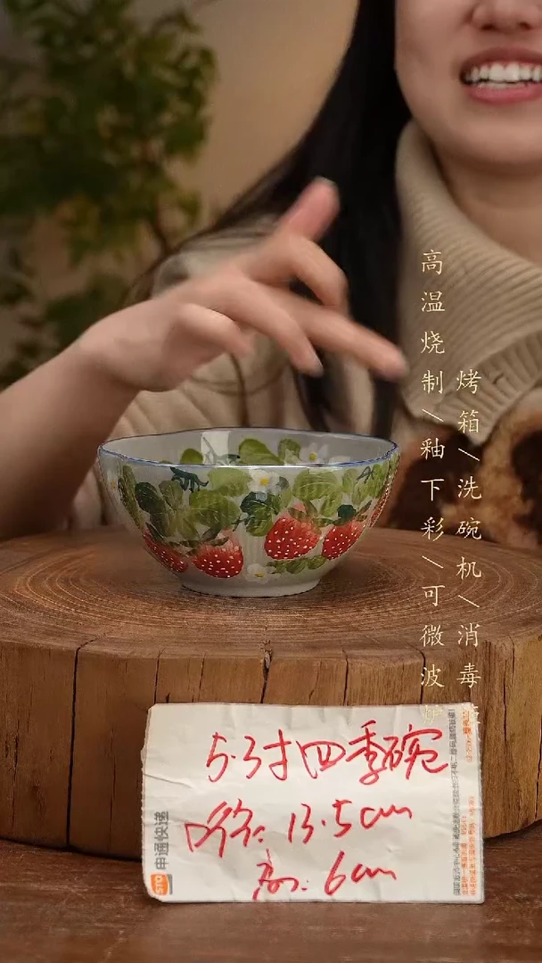 碗瓷景德镇手工手绘高温瓷釉下彩