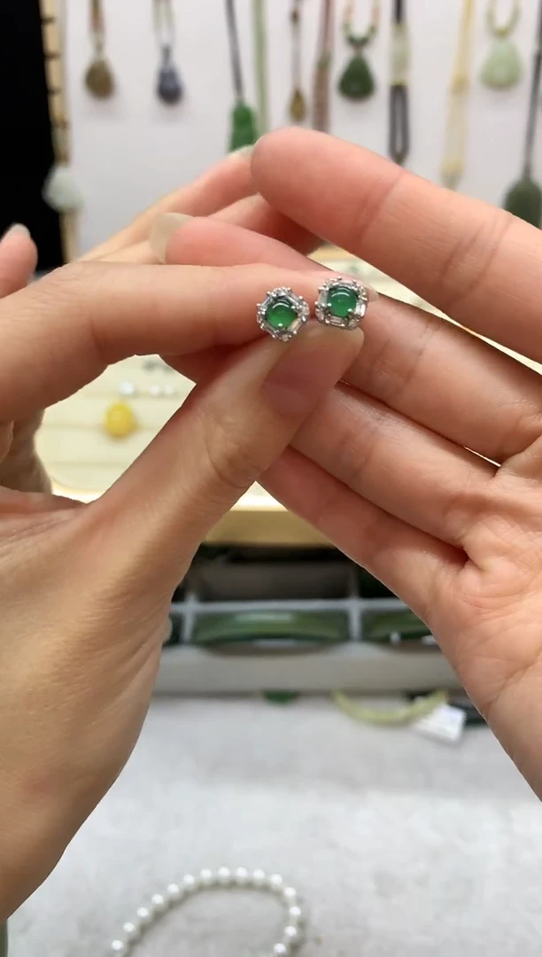 未镶嵌翡翠耳饰W*'耳钉4