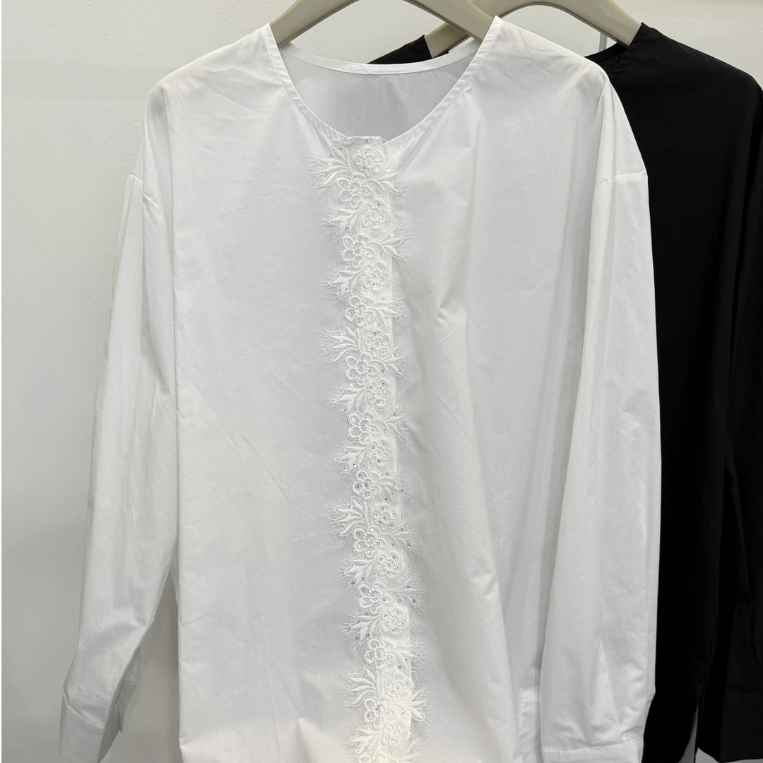 【hfy】早春新款小众设计穿搭出游衬衫上衣女新款好看百搭白衬衣