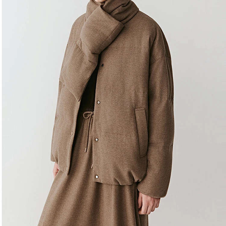 【南后·禾系】2025新款时尚百搭围巾羽绒服-1582衣长63