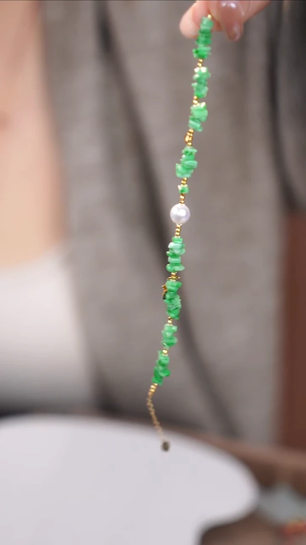 18K金镶嵌手链翡翠@