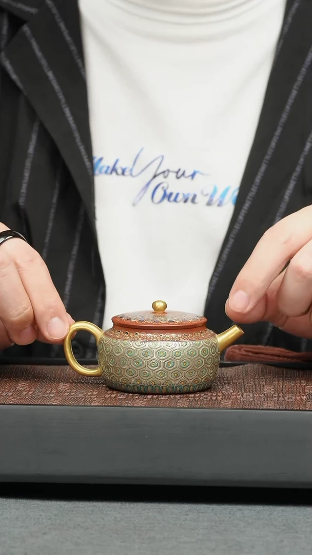 茶壶紫砂五堂 宝相宋锦壶