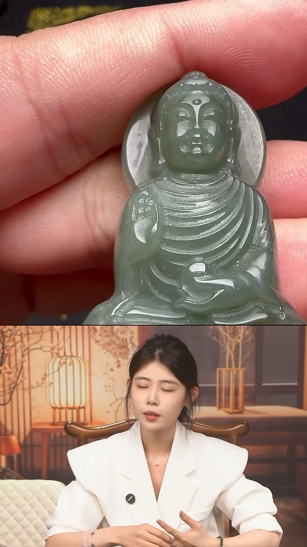 和田玉未镶嵌颈饰JYHG0103且末蓝观音