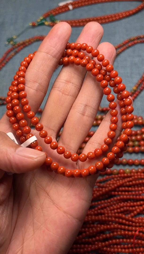 手链未镶嵌南红玛瑙原矿全品瓦西料满肉柿子红多圈5m+