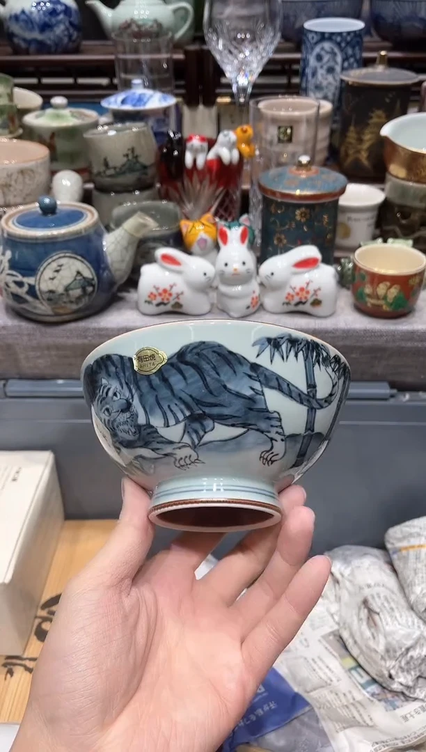 【闪购商品】瓷片全新老虎吃饭碗