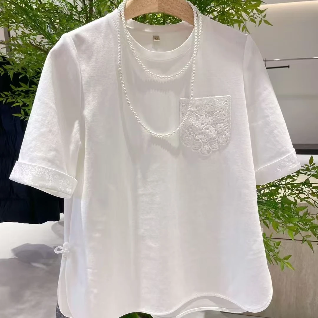 【苗姐衣橱】25夏设计感简约新中式短袖T恤7153