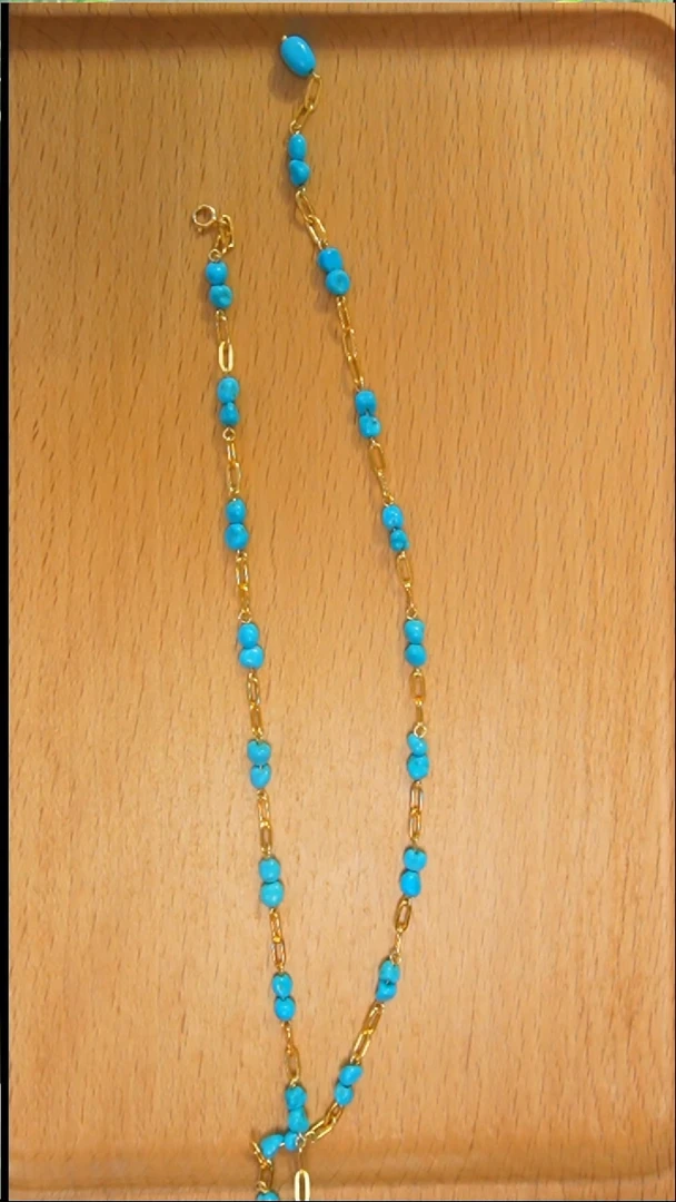 银S925镶嵌绿松石项链发货一件